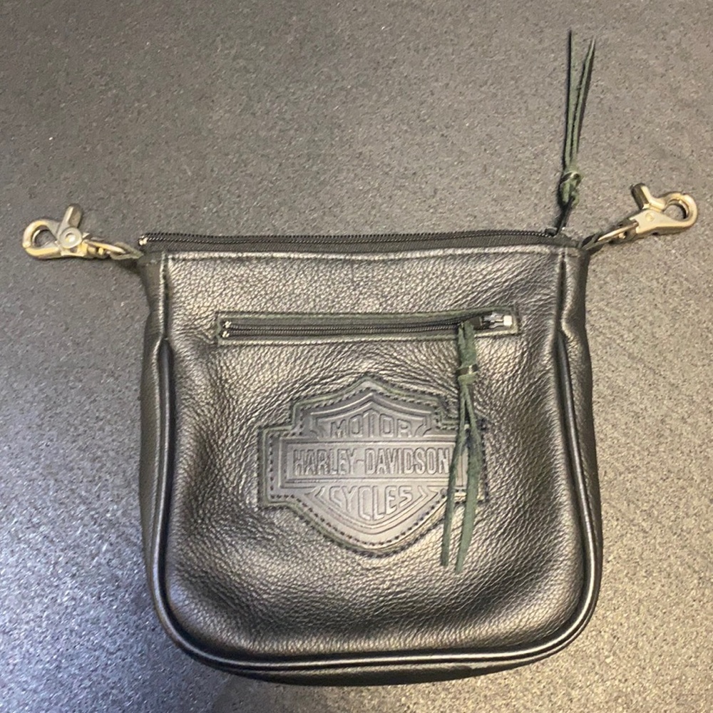 Authentic Harley Davidson leather belt bag